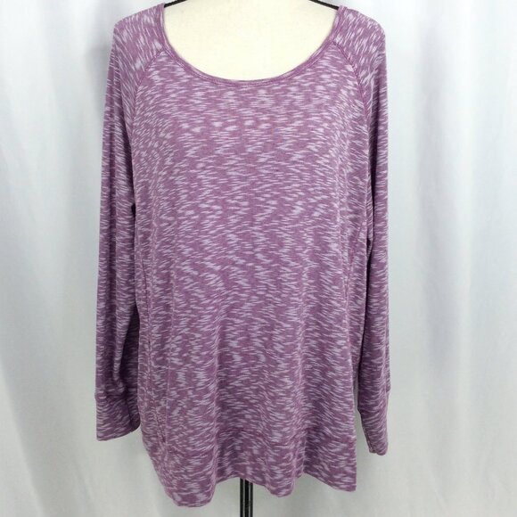 Eddie Bauer Travex Top Womens Size 2XL Mulberry Raglan Sleeve Travel - Picture 1 of 9